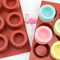1039 Factory Stock 6 Cavity Concave Convex Round Cup DIY Manual Mousse Cake Mold