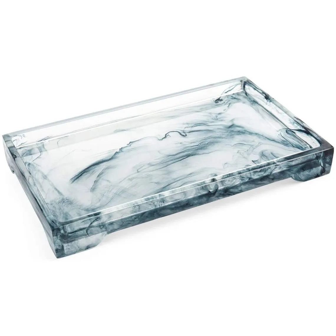 Bathroom Storage Lacquer Resin Jewelry Tray Home Tabletop Organizer Candles Holder Soap Towel Perfume Serving Vanity Living Room