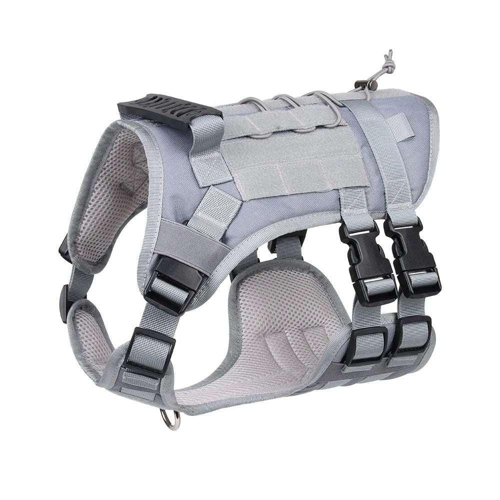 New Large Dog Tactical Vest Outdoor Splashproof Dog Tactical Chest Back With Medium and Large Dog Retractable