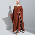Wholesale Muslim Traditional Clothing Abaya 2 Pieces Set Turkey Dubai Solid Islamic Long Dress Women Open Abaya Cardigan