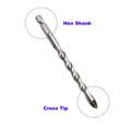 Special Drill Bits With Hex Shank Cross Tip for Glass Cutting