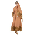2023 Luxury Fashion Embroidered Lace Maxi Muslim Women Party Dress Islamic Clothing Match Hijab Abaya Jubah for Malaysia