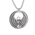 Egyptian Mother Goddess Isis Amulet Pendants Hollow Vintage Talisman Necklace Stainless Steel Jewelry Gift