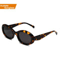 2025 New Fashion Dark Black Oversized Fashion Oval Handmade Acetate Modern Sunglasses Women