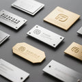 Free Design 3D Silver Brass Gold Branded Emblem Stainless Steel Aluminum Engrave Nameplate Pin Custom Metal Name Plate