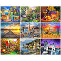 Wholesale Custom Photo Design Painting by Numbers Kits Street Scenery Impressionism DIY Paint by Numbers on Canvas
