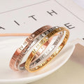 Fashion Digital Diamond Titanium Steel Bracelet Diamond Titanium Steel Bracelet Women Rose Gold Bracelet Couple Jewelry