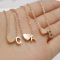 Hotsale Initial 26 Letters A-Z Alphabet Pendant Charm  Stainless Steel Necklace Gold Rose Gold Plated for Women and Girls