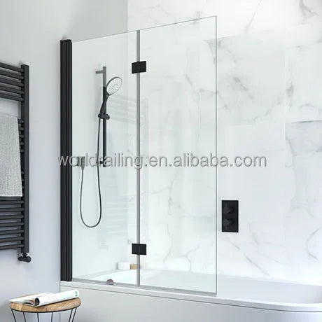 YL Hot Sales Black Shower Hinges with Stainless Steel Bathroom Clip