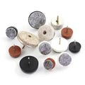 Plastic Furniture Nail Pads & Glides Metal Shell Sliders for Chair Table Leg Feet Floor Protectors