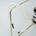 Custom Women's Korean Simple Fashion Hairband Braided Pearl Hair Accessories for Girls