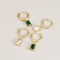 Wholesale Trendy Wedding Stainless Steel Zircon Beads Moissanite square Pendant Tassel Long Dangle Drop Earring Women