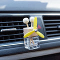 8ml Square Air Freshener Perfume Diffuser Bottle Wooden Cap Fan Decorative Aromatherapy Vent Decorations Empty Car Accessories