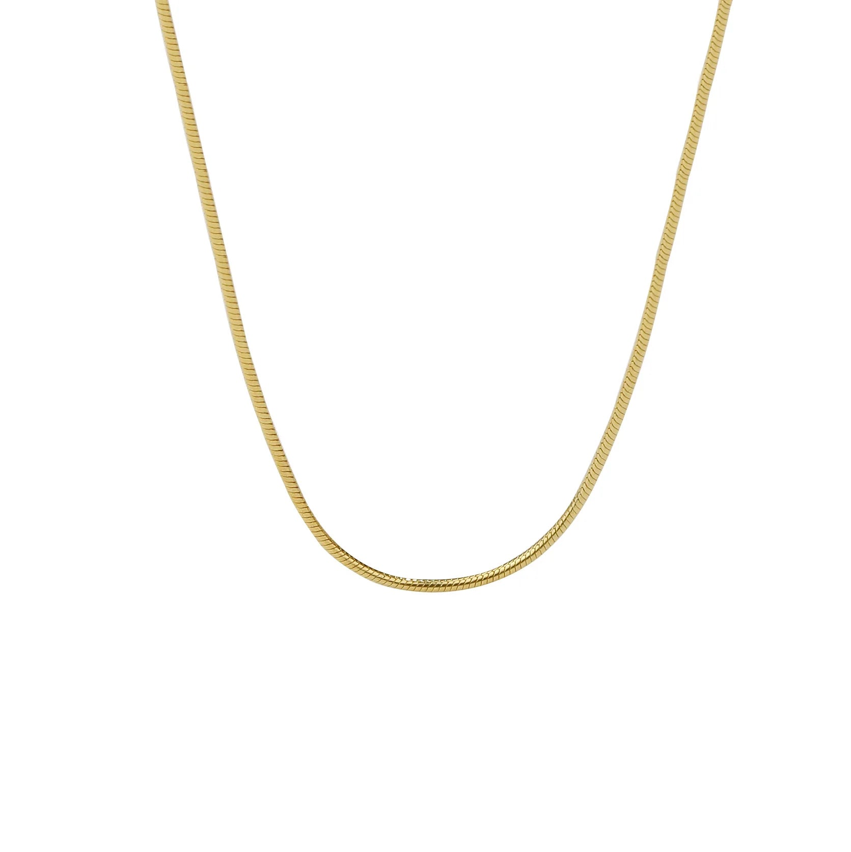 Rainbowking Minimalist S925 Sterling Silver 18k Gold Color Plating Round Snack Chains Necklace Ins Design Jewelry for Women
