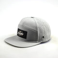 Custom 6 Panel Magnetic Golf Hat for Men Waterproof Flat Brim Laser Perforations Sporty Breathable PVC Logo Design Baseball Caps