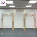 Golden Wedding Background Frame Wedding Screen Background Decorative Props Outdoor Wedding Decoration Gold-plated Arch