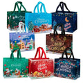 Christmas Customizable Gravure Printed Non-Woven Hand Bags with Hand Length Handle Custom Colors for Clothing & Socks Wholesale