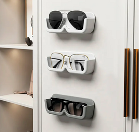 Wall Mounted Plastic HIPS PS Waterproof Pastable Sunglasses Storage Rack Eyewear Organizer Rack Glasses Storage Box case