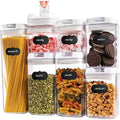 7-Piece Set of BPA Free Air Tight Food Containers for Pantry Organization and Storage Sealed Food Containers