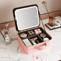 2024 New PU Travel Makeup Bag with LED Light Vanity Mirror Table Installation for Cosmetics Use Professional Makeup Suitcase