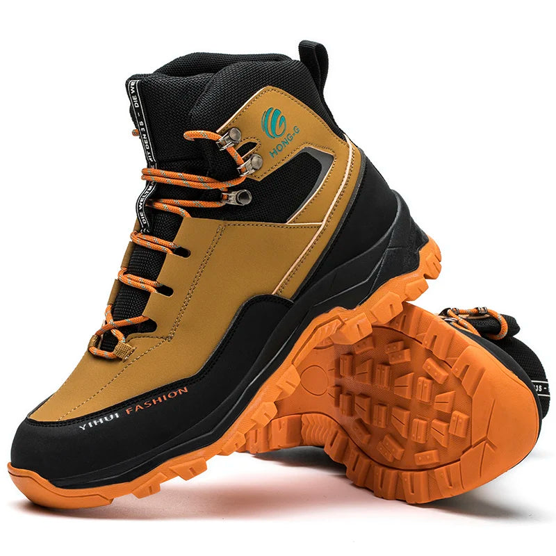 Diansen New Style Customized LOGO Safty Boots Anti Impact and Anti Stab Labor Safety Boots for Men Anti slip