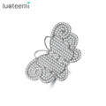LUOTEEMI Butterfly Set Bohemian Woman Diamond Jewelry Cubic Zirconia Zircon Iced Out Resizable Luxury Ring