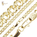 6.2mm 14K Gold Plated Rombo Link Chain Necklace Tarnish Free Copper Based Fashion Jewelry for Men Women Bulk Wholesale