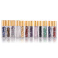 Luxury Cosmetic 5ml 10ml Rose Gold Glass Roll on Bottle with Steel/glass Roller