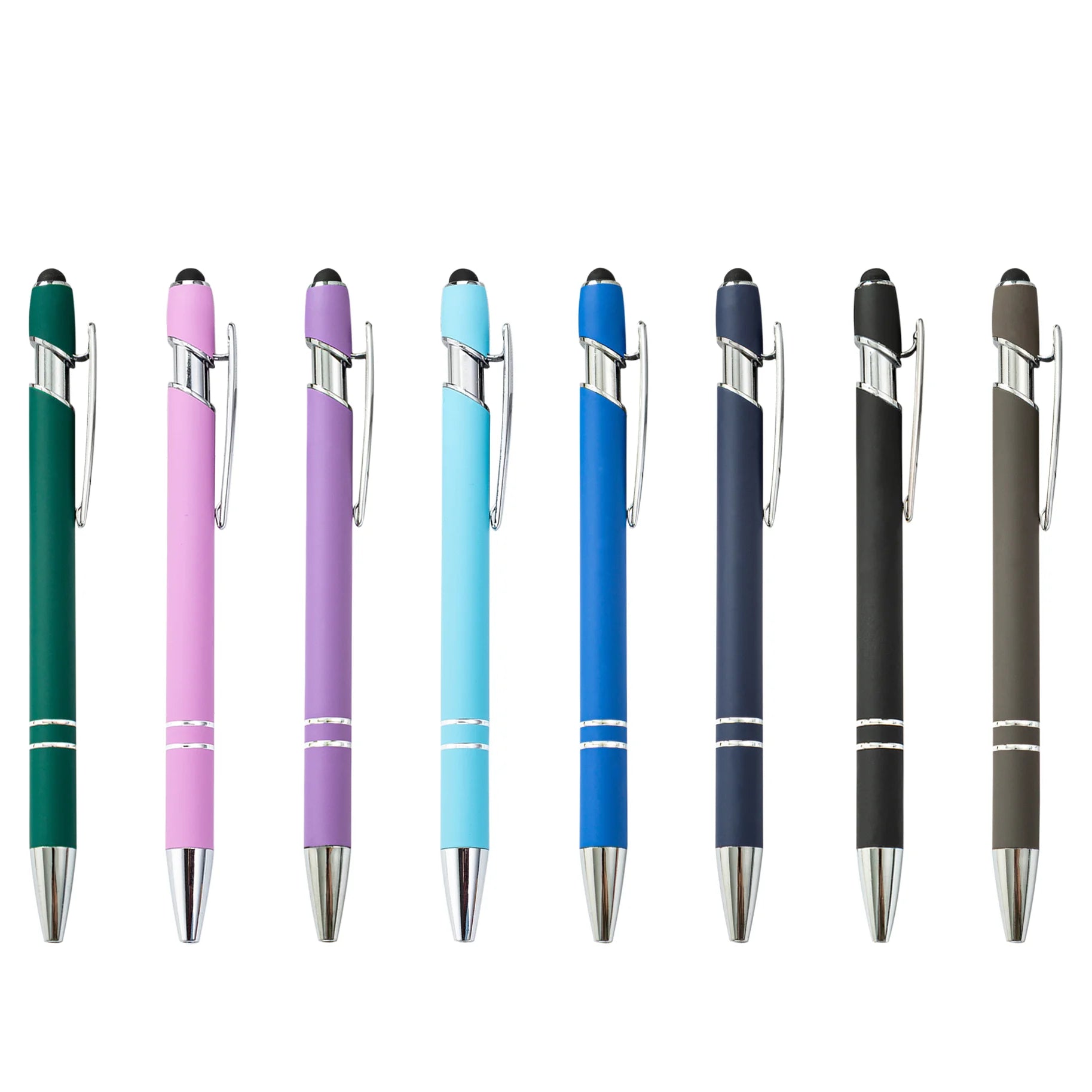 OEM ODM Custom Logo 2 in 1 Metal Stylus Ballpoint Pen Bulk Wholesale Promotional Gift for Touch Screen