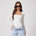 Custom Long Sleeve Shirt Bodysuit Summer Sports Jumpsuit Body Shaper One Piece Thong Shapewear Bodysuit Playsuit for Women