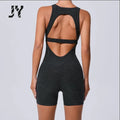 JY  Women's Sleeveless Quick-Drying Fitness Jumpsuit Wholesale Gym Sportswear Bodysuits Yoga Set One-Piece Sports Jumpsuits