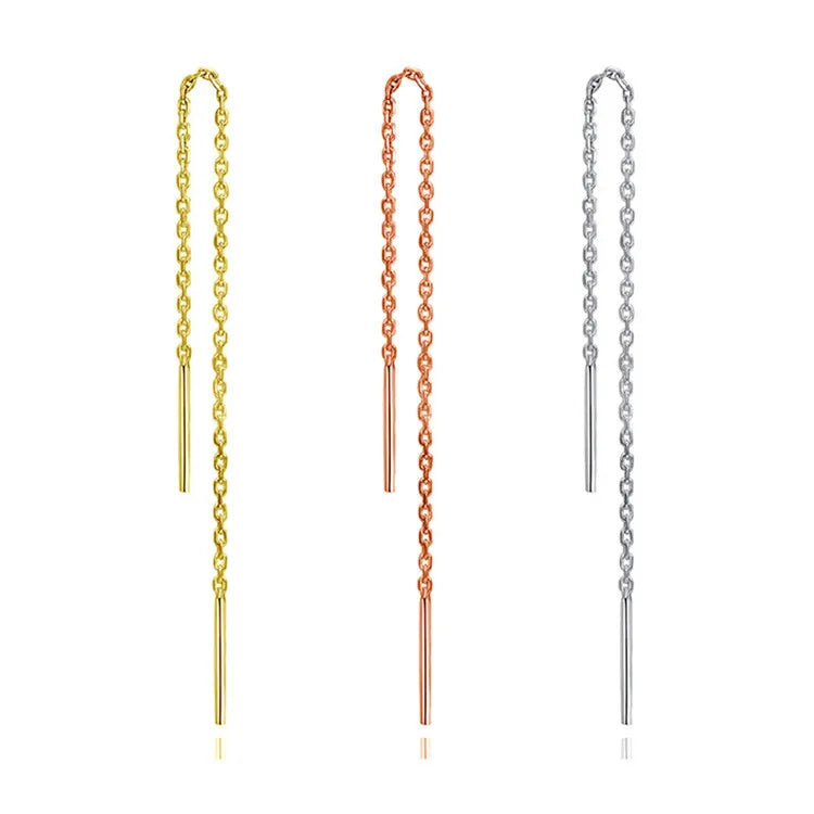 SP Wholesale Fashion Simple Style 18K Gold Plated S925 Sterling Silver Made Gold Wire Earrings