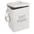 Custom Large Capacity Moistureproof Sealed Metal Pet Food and Treats Bucket Set With Scoop Dog Food Storage Container
