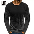 Liu Ming Custom Logo Printed 2025 Men Clothing Fashion Round Neck Long Sleeve Oversized Tops Plus Size 4XL T Shirts