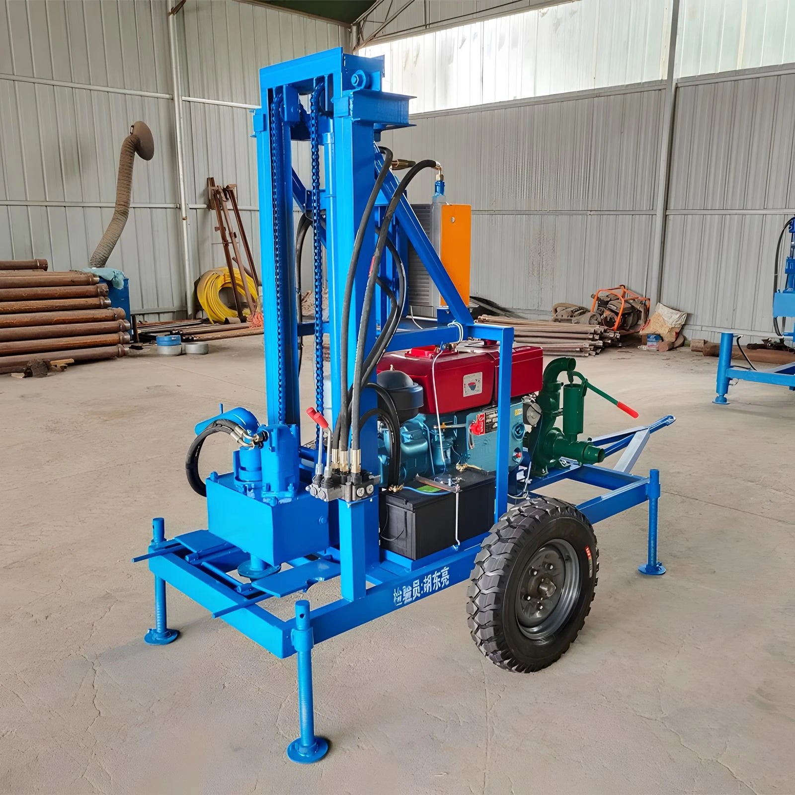 200M Automatic Agricultural Portable Small Mini Diesel Drilling Water Well Drilling Rig with Operation Video