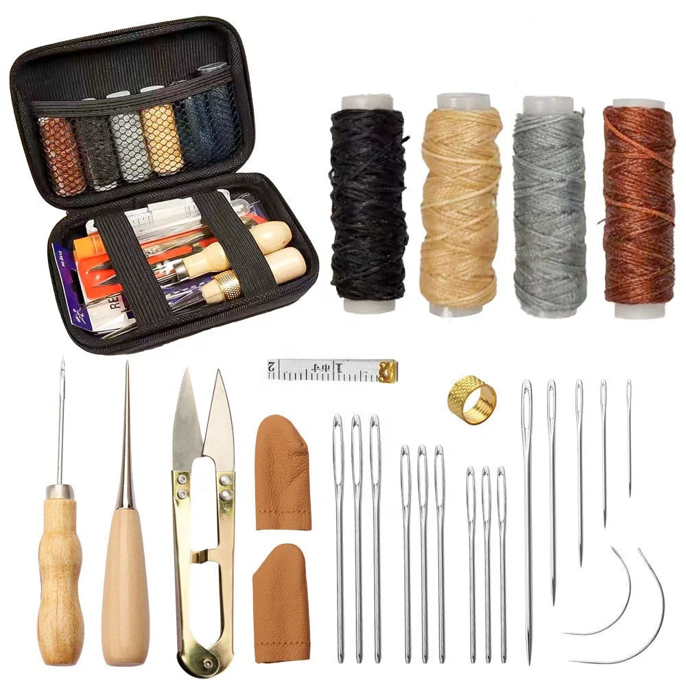 Hand-sew Leather Goods Hot Selling Manual Leather Craft Sewing Repair Punching Work Kit Sewing Bag