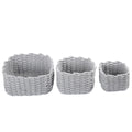 Hot Selling Customer Square Cotton Cord Three-piece Set Pure Color Simple Fashion Woven Storage Basket