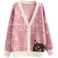 Custom OEM & ODM Women Sweater Design Knitwear Women Knit  Tops Girls Jumpers Winter Cardigan Knitted Sweater Women