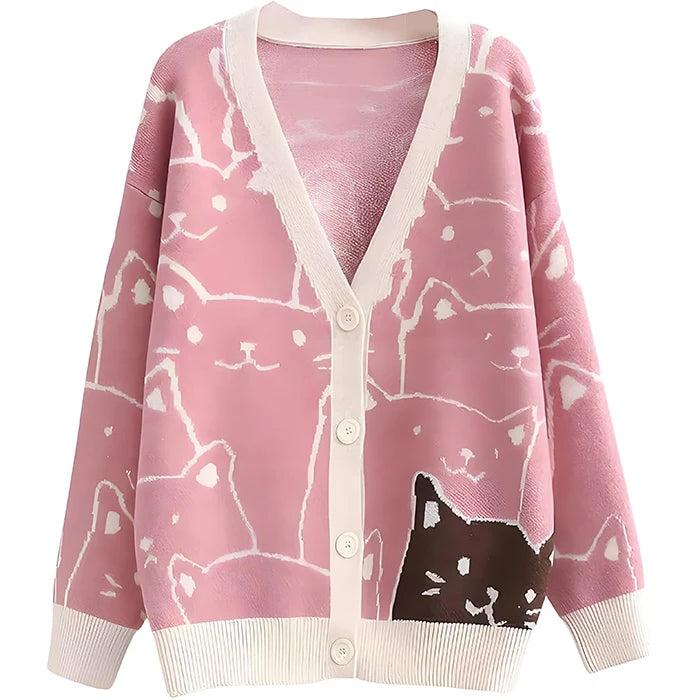 Custom OEM & ODM Women Sweater Design Knitwear Women Knit  Tops Girls Jumpers Winter Cardigan Knitted Sweater Women