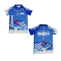 Roadstar Custom Polyester Dart Shirt Jersey Zipper Stand up  Collar Polo Shirt