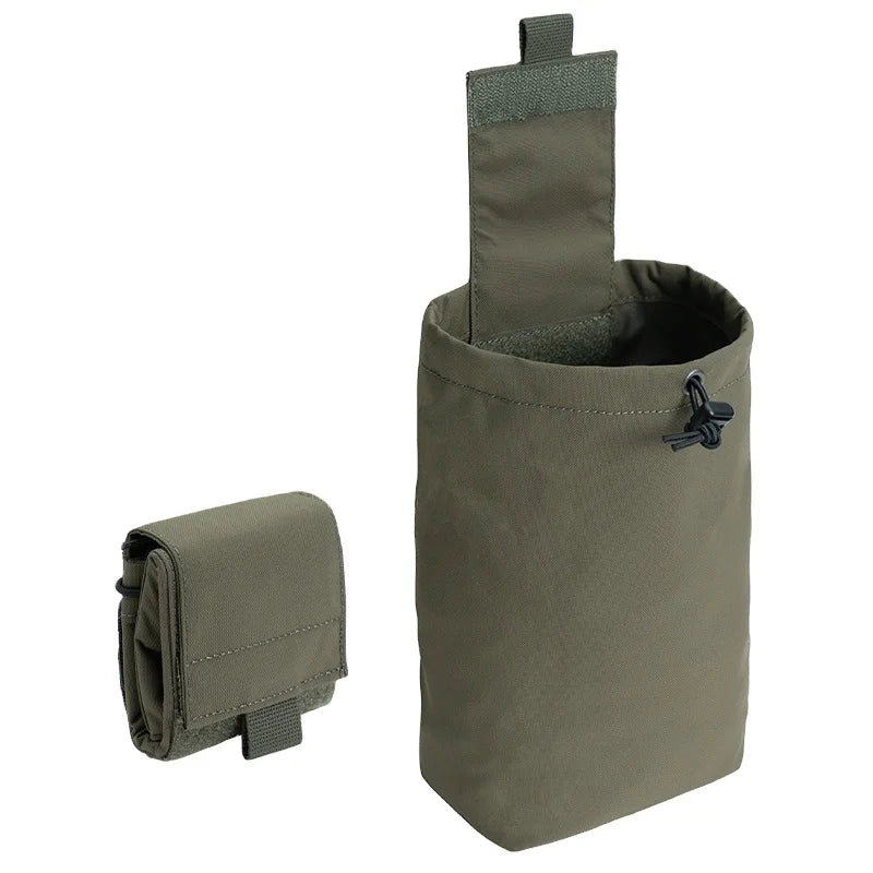 TOPTACPRO Tactical MOLLE Drop Pouch Ranger Green Hunting Foldable Mag Recycling Bag Mini  Dump Pouch