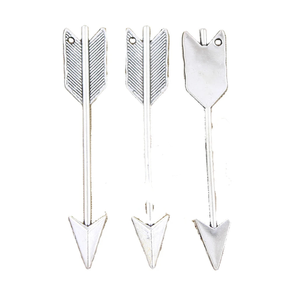 Charms Arrow 64x11mm Handmade Making FitVintage Tibetan Silver Color PendantsDIY for Bracelet Necklace