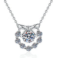 925 Silver Smart Bow Joker Moissanite Necklace 1 Karat Color US-Imported Wholesale Product