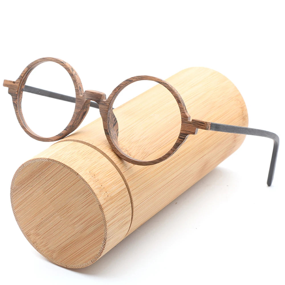 Retro Optical Glasses Frame Wood Men Women Brand Design Eyeglasses Frames With Lens Wooden Acetate Glasses Spectacles