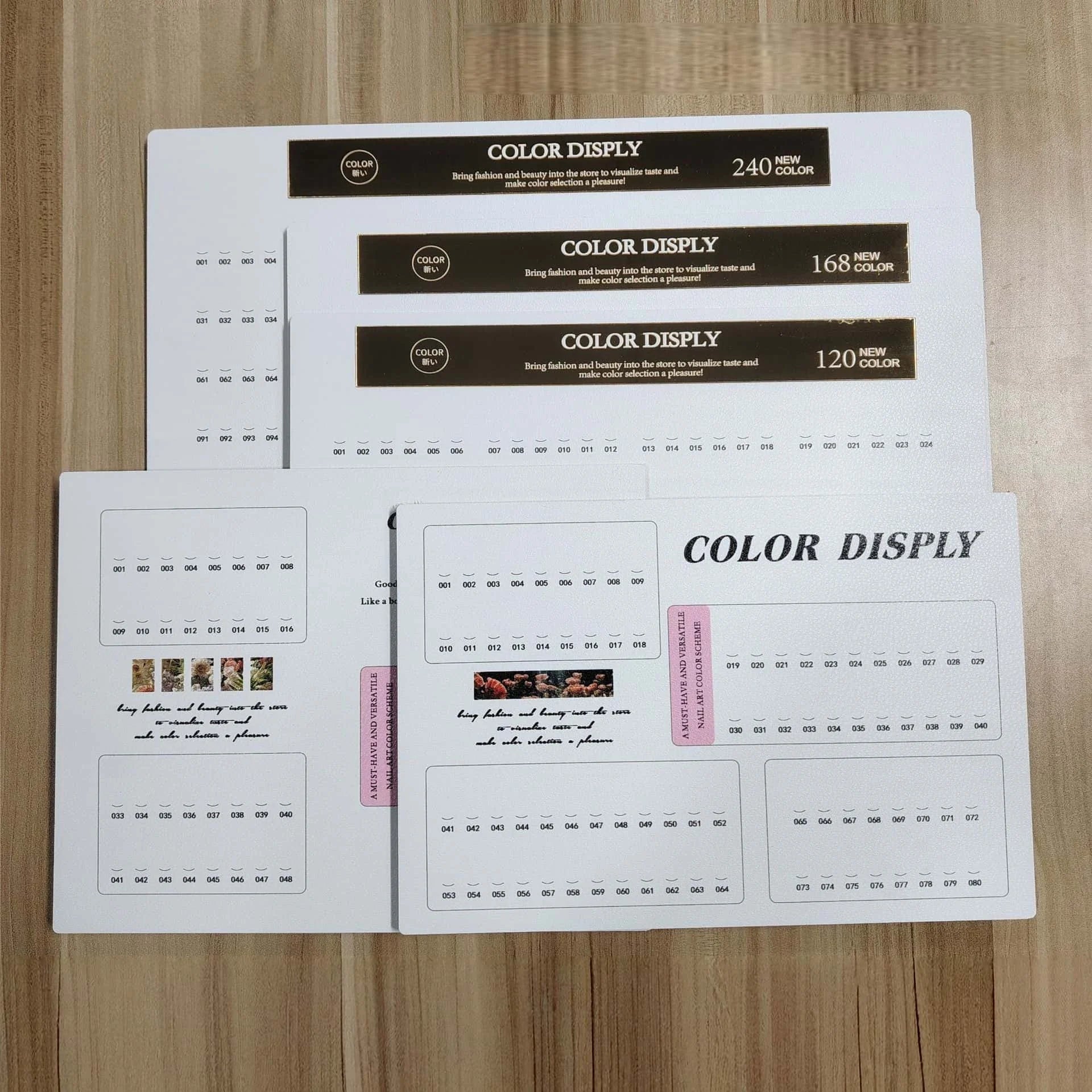 Nail Color Card Chart Acrylic Transparent Display Board Nail Glue Display Board Press on Nails Proofing Storage Tool