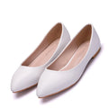 Morili  White Sharp Pointed Casual Single Shoes Simple Summer Flat Women Shoes MSP01