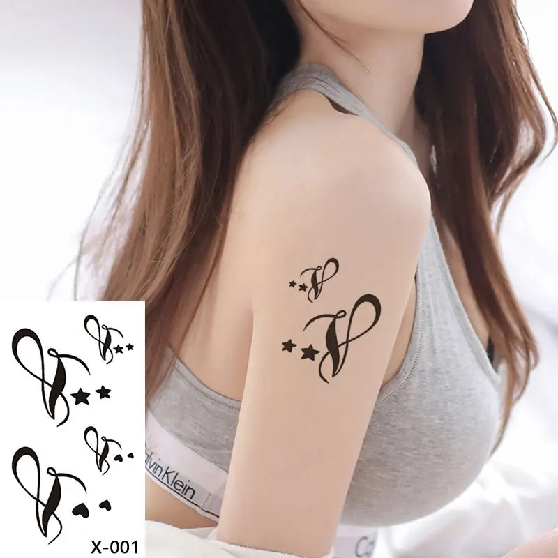 Realistic Tiny Mini Temporary Finger Tattoo Stickers Simple Small Black Icon Design Tattoos