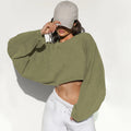 Women's Loose Lightweight Quick Dry Cropped Oversized Fitness T-Shirt Breathable Solid Pattern Size Small Single Piece OEM