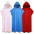 Custom Hot Selling Digital Print Microfiber Suede Beach Surf Poncho Towel Changing Robe Bathrobe Kids Adults