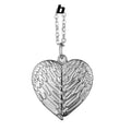 Qualisub Personalized Sublimation Necklace Blanks Heart Locket Shape Pendant Necklace for Sublimation Silver Color